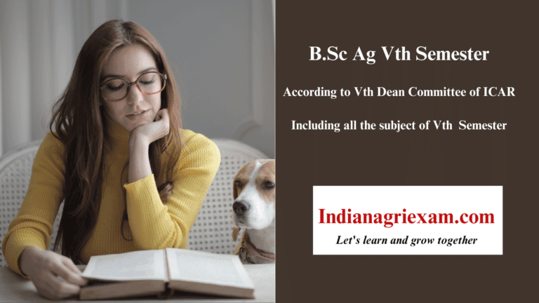 B.Sc. Ag. V Semester
