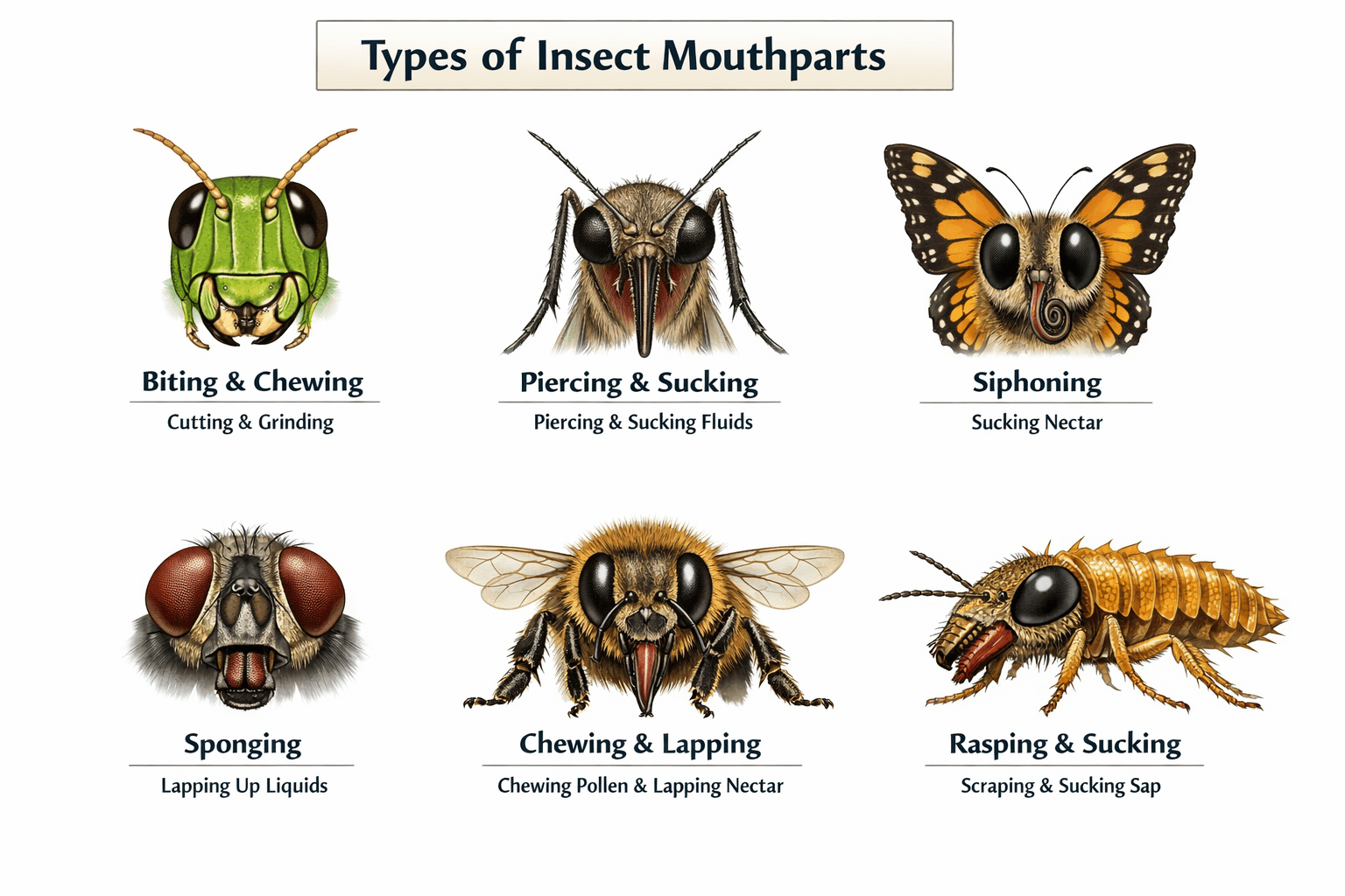 Nag Insect Structure And Modifications Of Insect Mouthparts - Indianagriexam.com