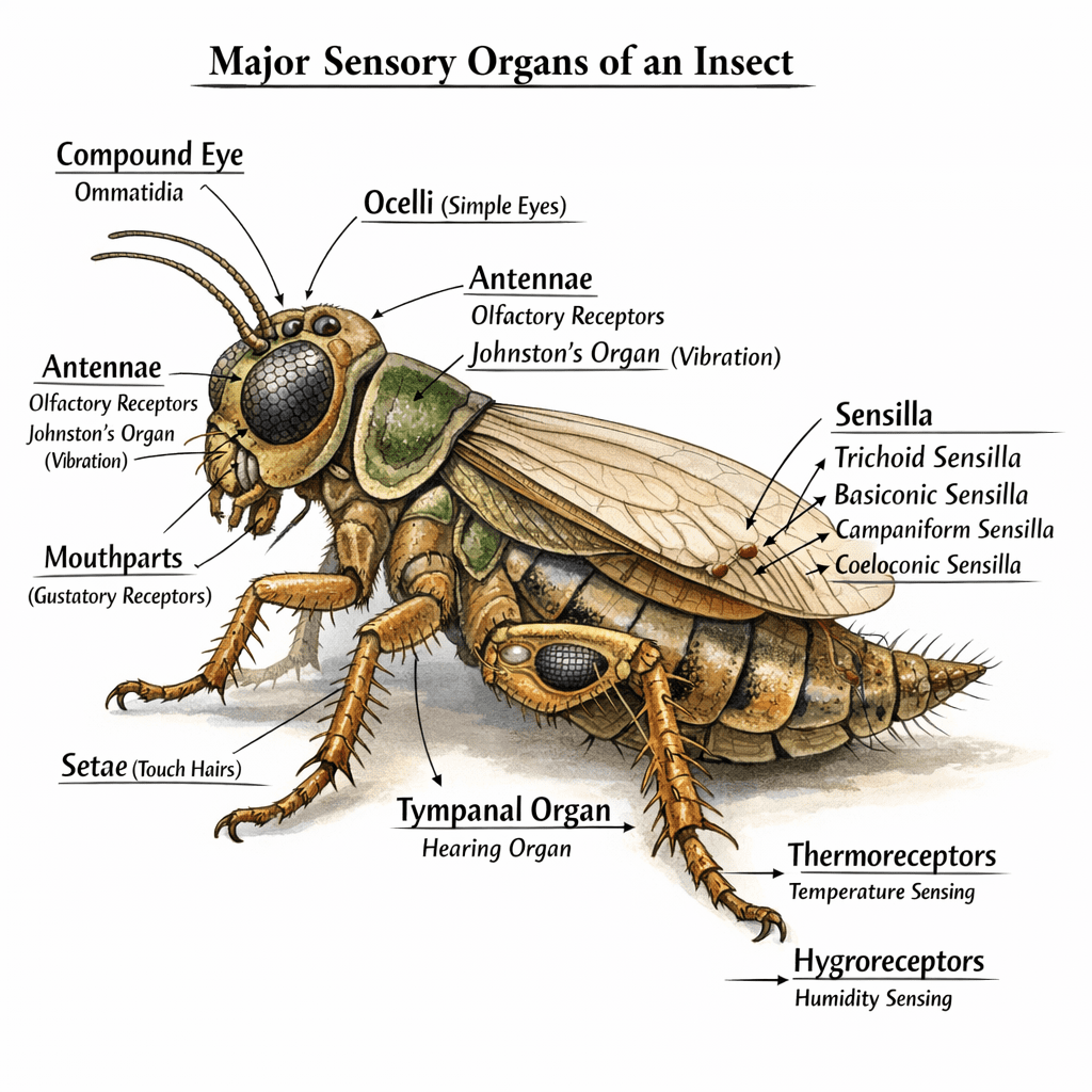 Nag Insect Major Sensory Organs Of Insects - Indianagriexam.com