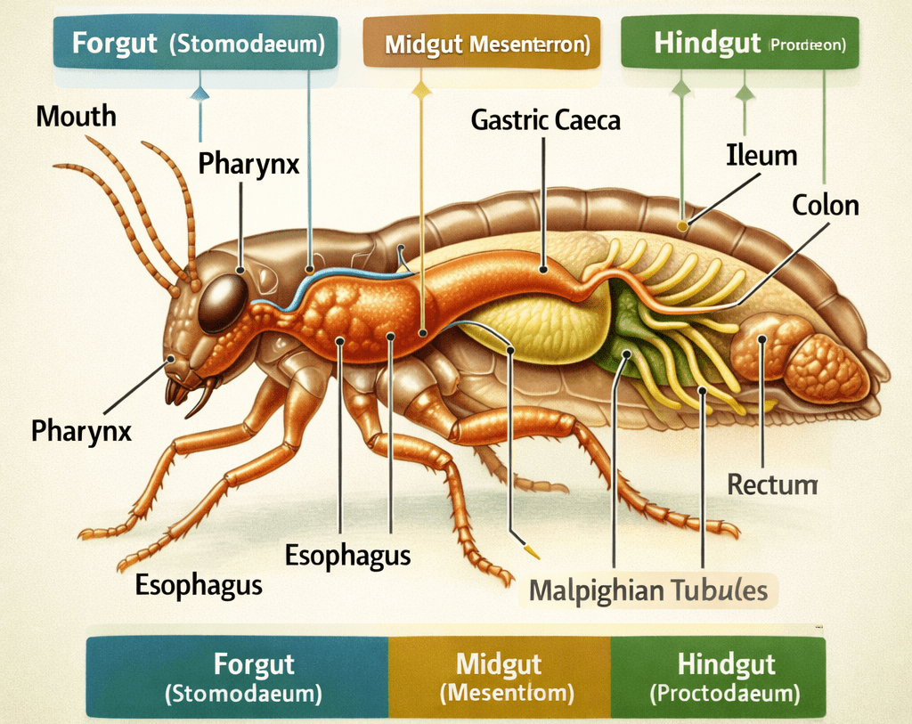 Nag Insect Structure And Functions Of Digestive System In Insects - Indianagriexam.com