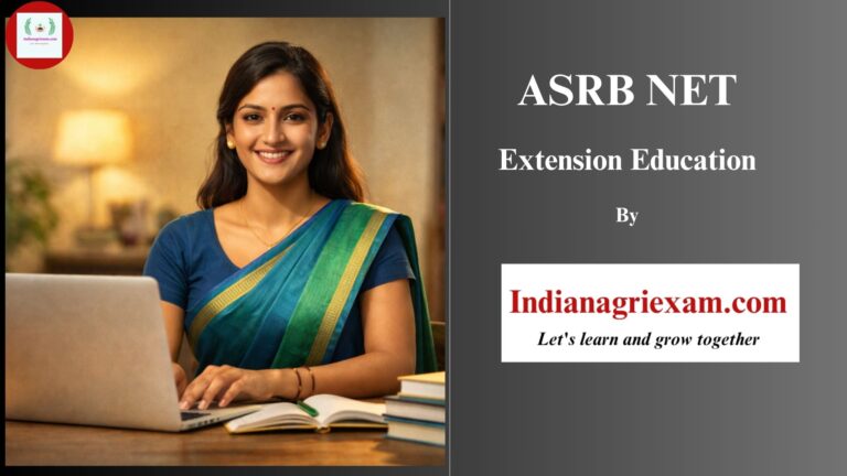 ASRB NET / SRF & Ph.D. Extension Education