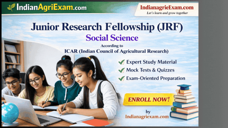 JRF Social Science (ICAR) Indian Council of Agricultural Research