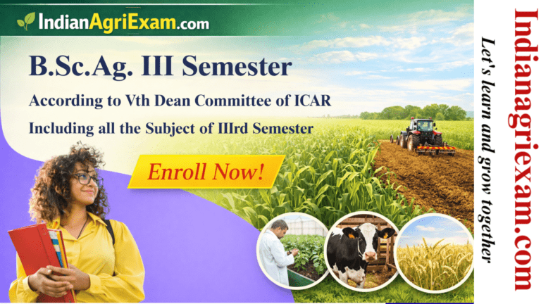 B.Sc. Ag. III Semester (5th dean committee)