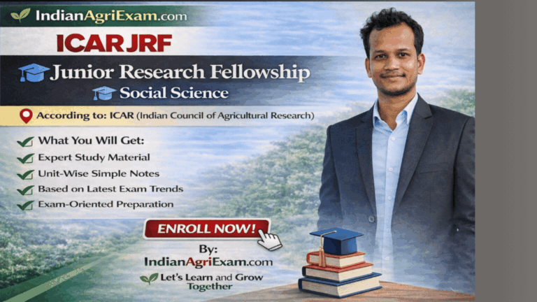 JRF Social Science (ICAR) Indian Council of Agricultural Research
