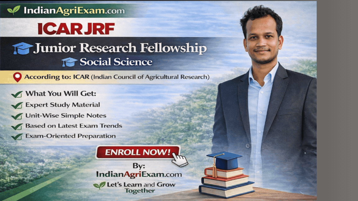 JRF Social Science (ICAR) Indian Council of Agricultural Research