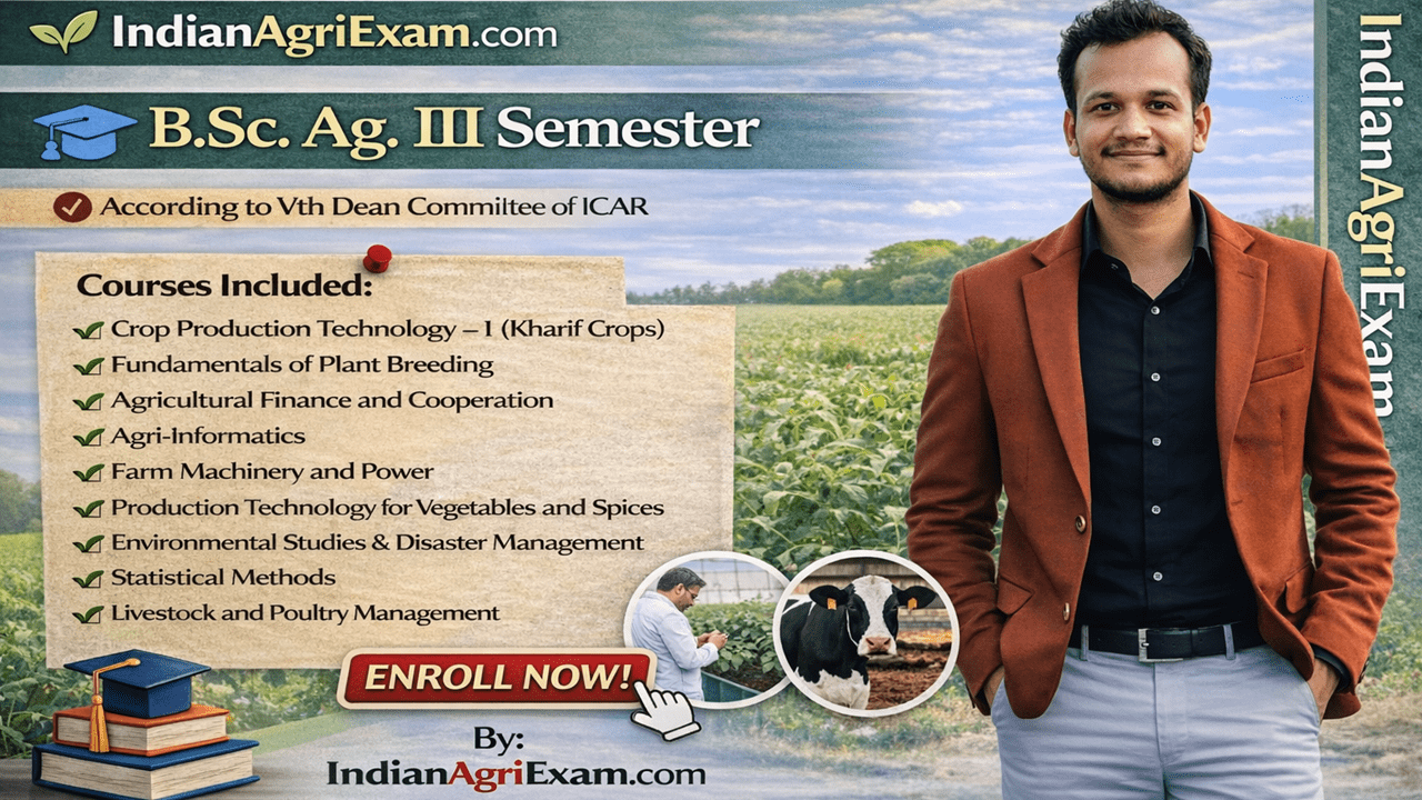 B.Sc. Ag. III Semester (5th dean committee)