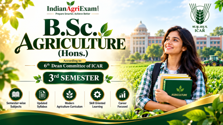 B.Sc. Agriculture (Hons.) 3rd Semester (Six Deam Commitee of ICAR)